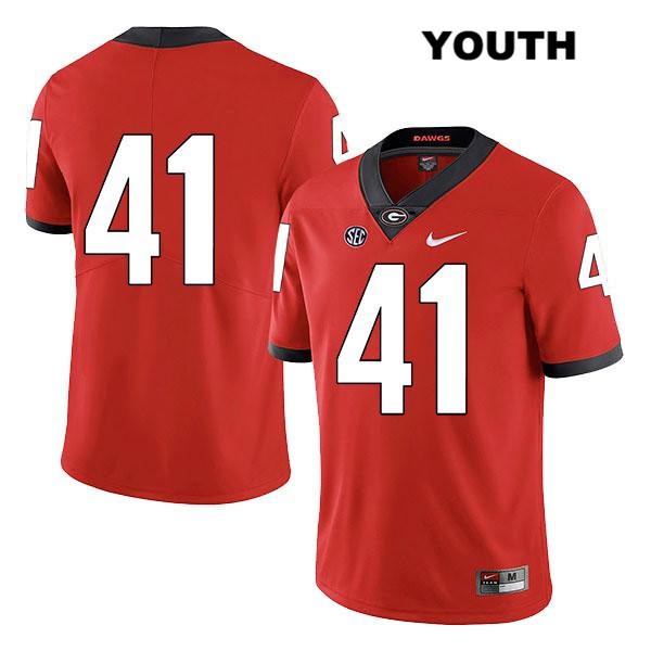 Georgia Bulldogs Youth Channing Tindall #41 NCAA No Name Legend Authentic Red Nike Stitched College Football Jersey QJK6556XD